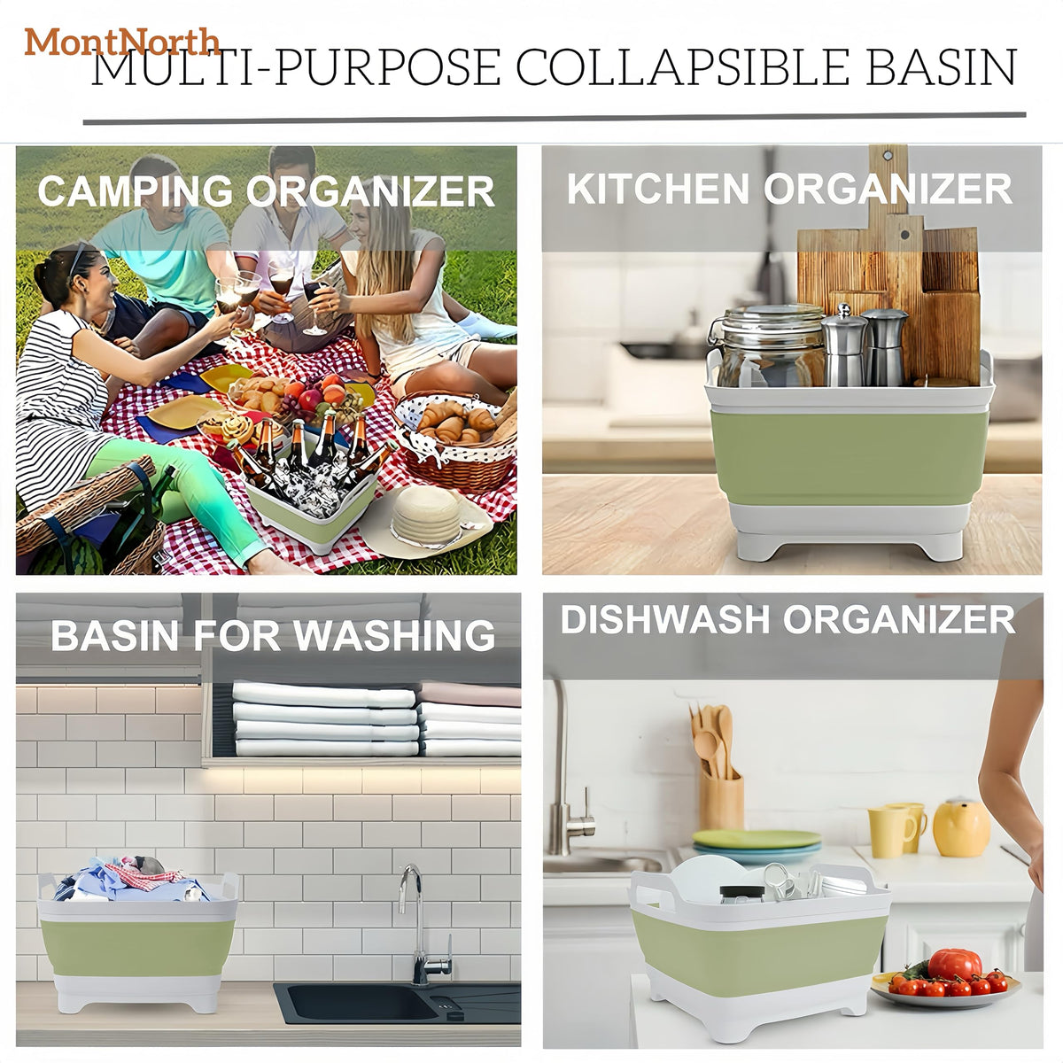 MontNorth basin in campsite setup showing outdoor utility and convenience benefit