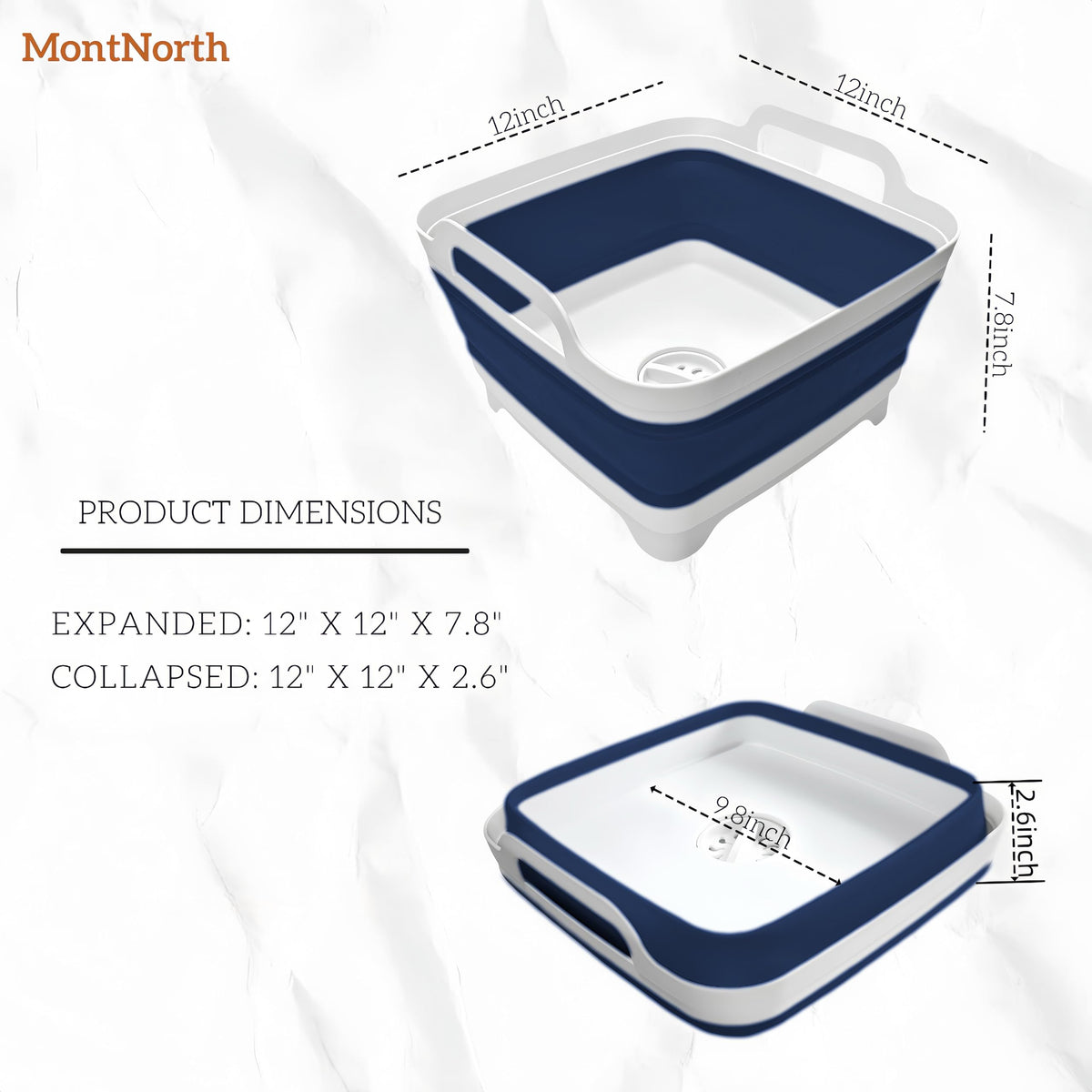 MontNorth close-up of drain plug for quick emptying and hands-free draining benefit