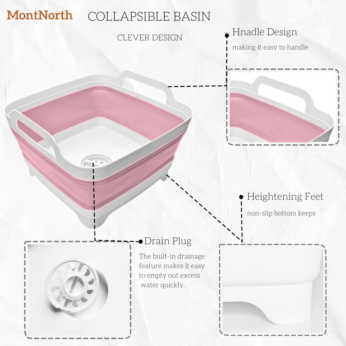 MontNorth double handles being used to carry full basin with comfort