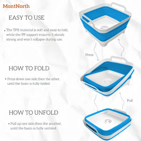 MontNorth folded flat storage profile saves cupboard and pack space