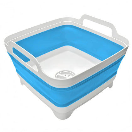 MontNorth front view of collapsible basin showing full-size sink benefit