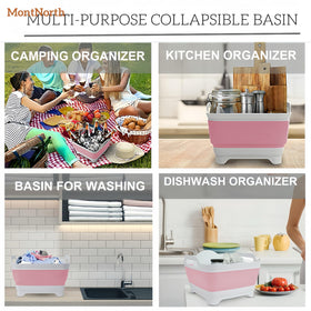 MontNorth used as a camping sink on a picnic table for outdoor convenience
