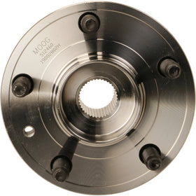 MOOG 512460 front assembly showing completed hub for direct-fit replacement
