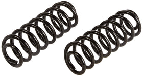 MOOG coil spring closeup highlighting coil shape and coating for longer service life