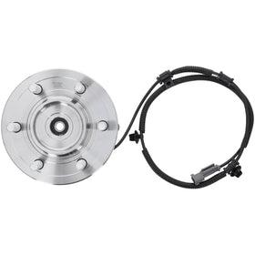 MOOG front hub assembly front view showing bolt pattern and flange benefit: correct fit
