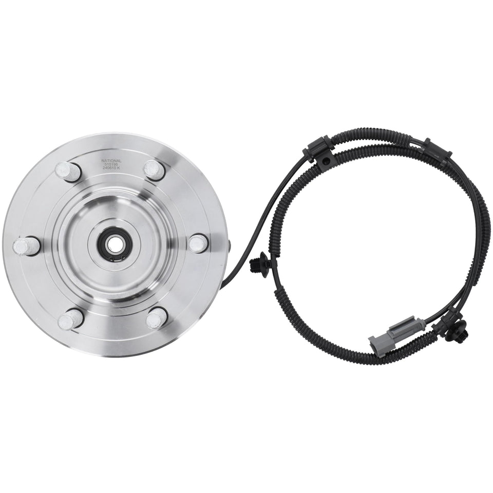 MOOG front hub assembly front view showing bolt pattern and flange benefit: correct fit
