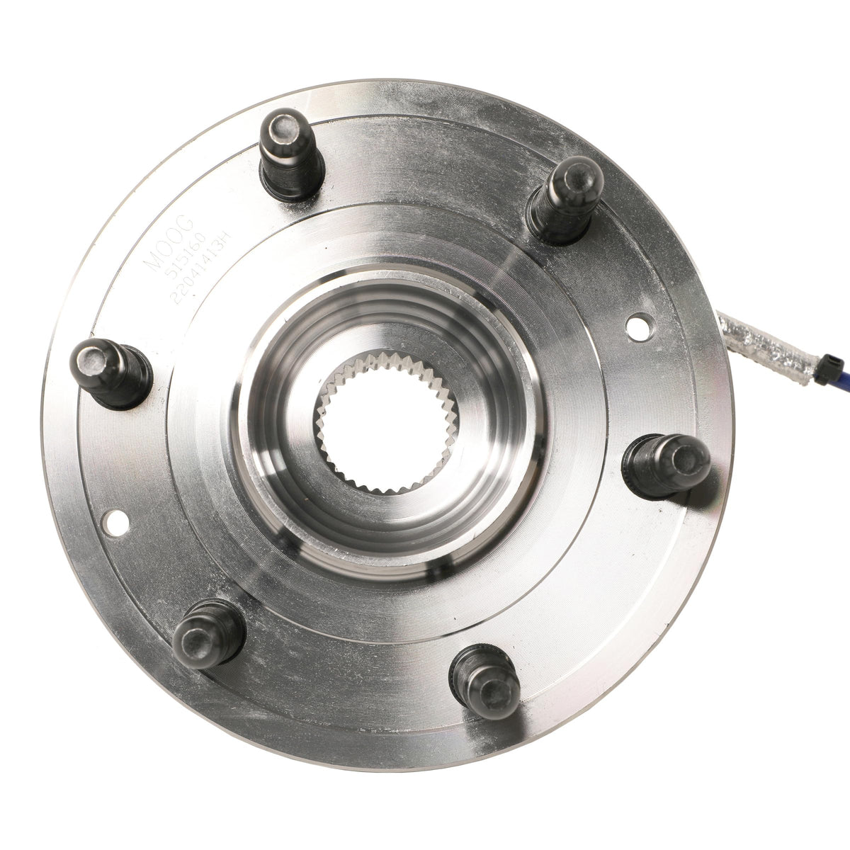 MOOG front hub assembly front view showing fit and durability