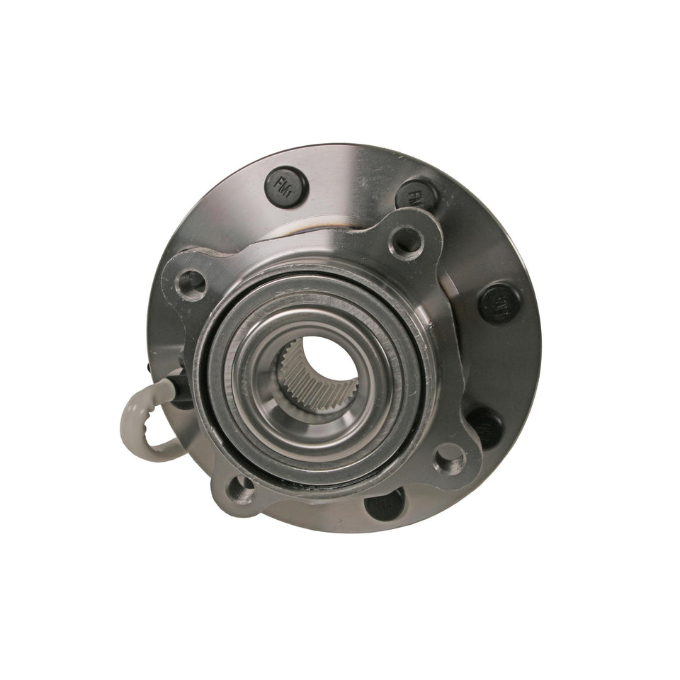 MOOG front hub assembly front view showing fitment and durability benefit