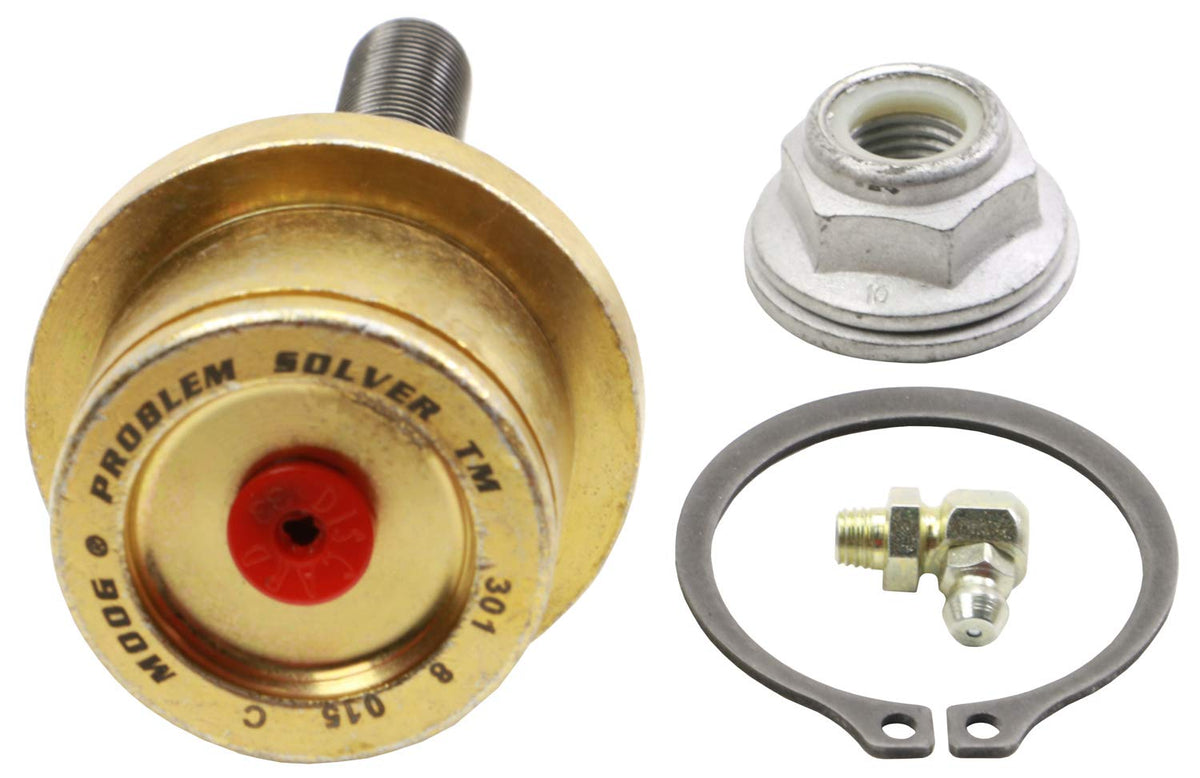 MOOG close-up of threaded stud and seating surface for precise fit and durability