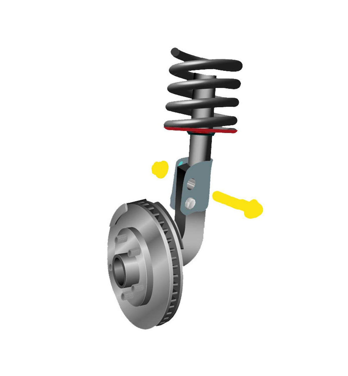 MOOG shim and bushing close-up demonstrating precise adjustment