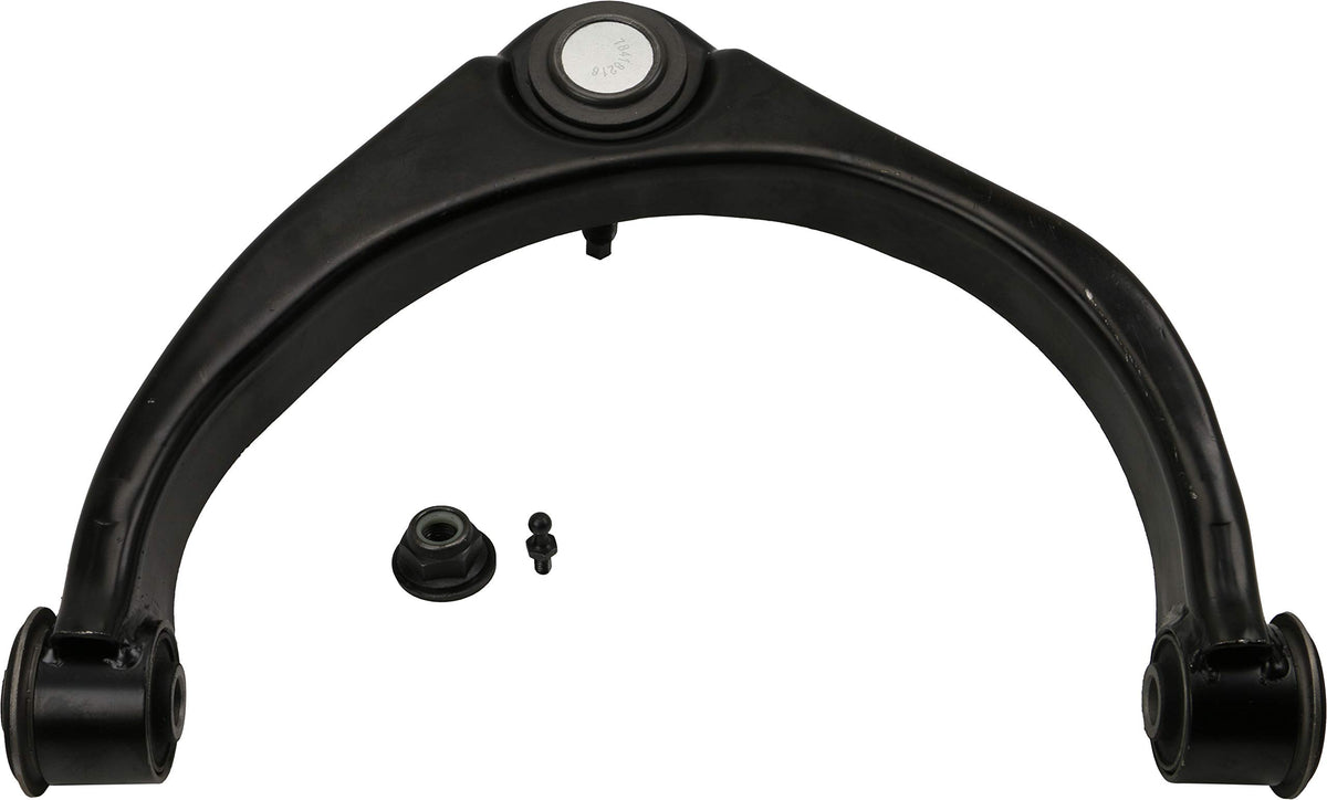 MOOG control arm close-up of welds and joints highlighting structural strength and corrosion resistance