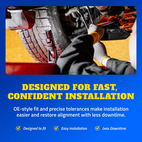 MOOG steering joint side profile highlighting heavy-duty construction