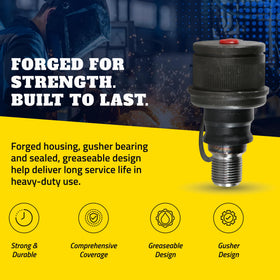 MOOG rust-resistant socket close view protecting joint from corrosion and extending life