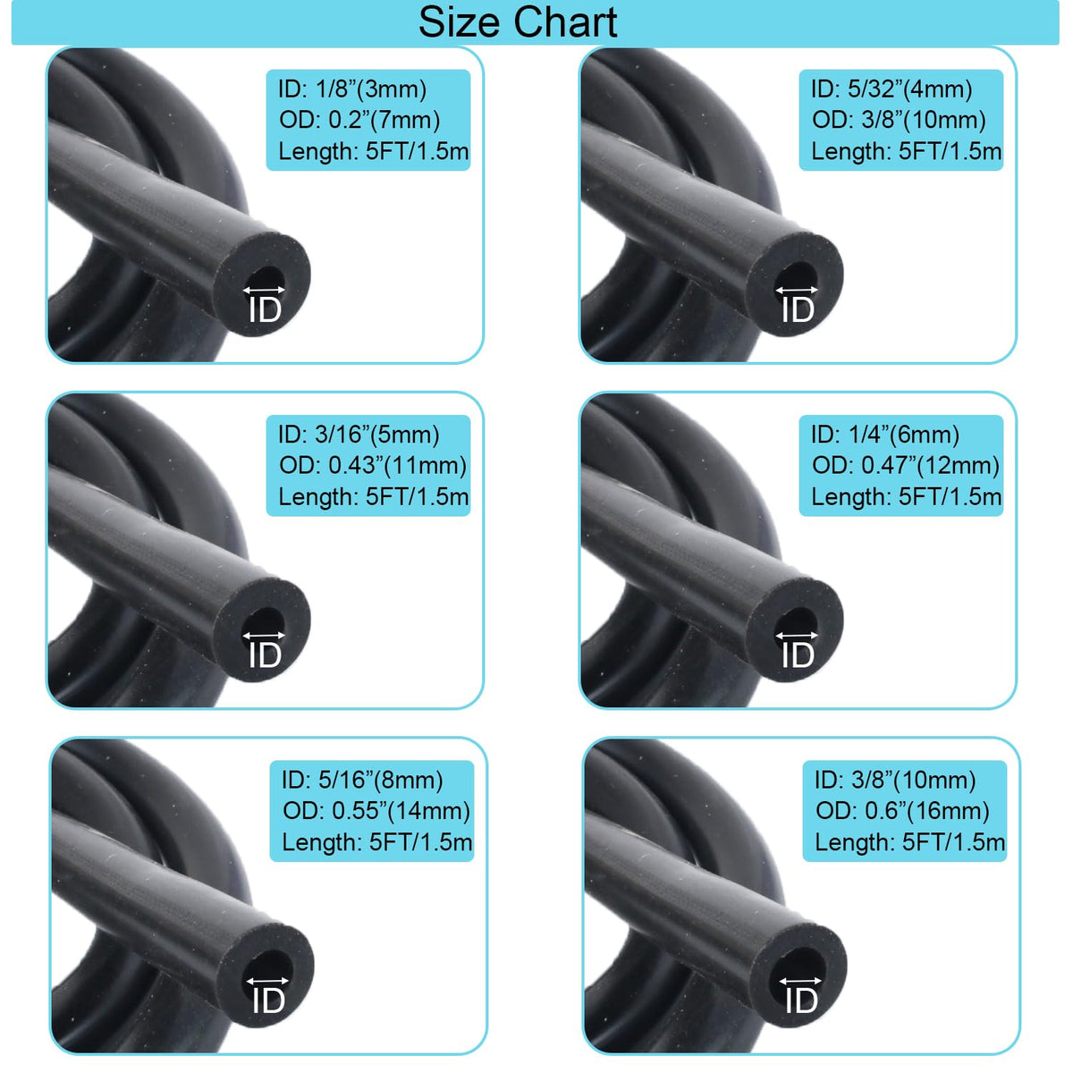 MooiYrs close-up of silicone hose wall thickness for durable heat resistance