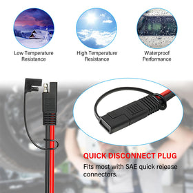 MOOKEERF cable hooked to a portable solar panel in outdoor setup, reliable power transfer