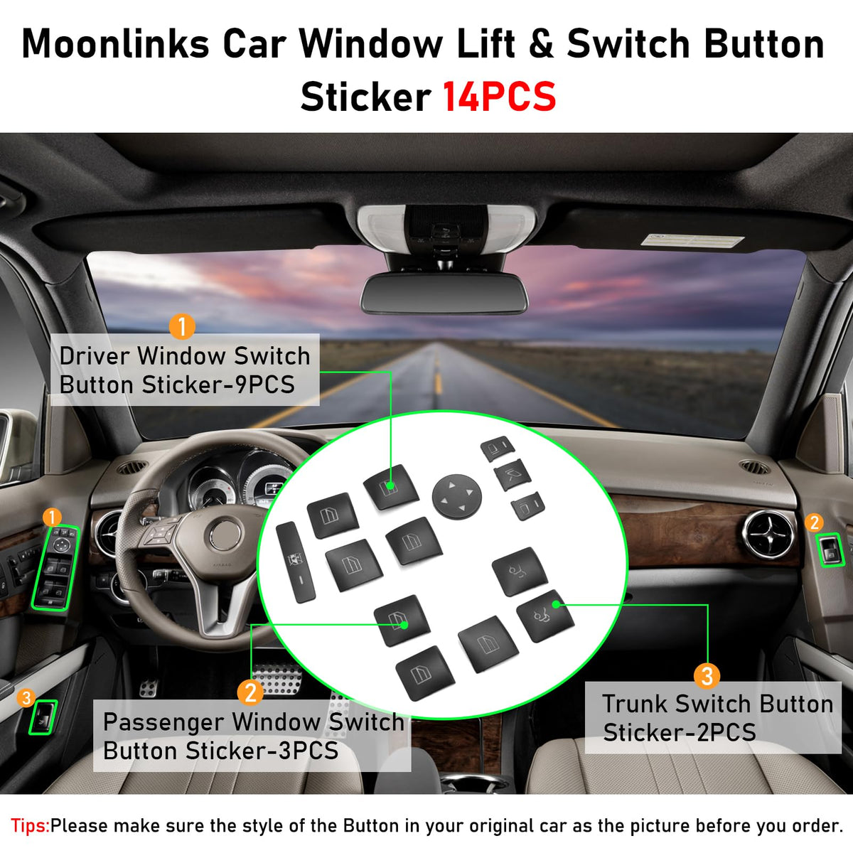Moonlinks chrome finish close-up highlighting smooth surface and durable polished look