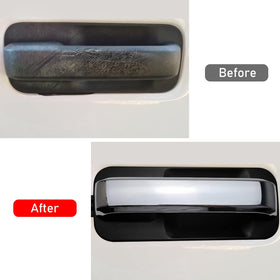 Moonlinks handle on parked F150 showcasing refreshed exterior curb appeal