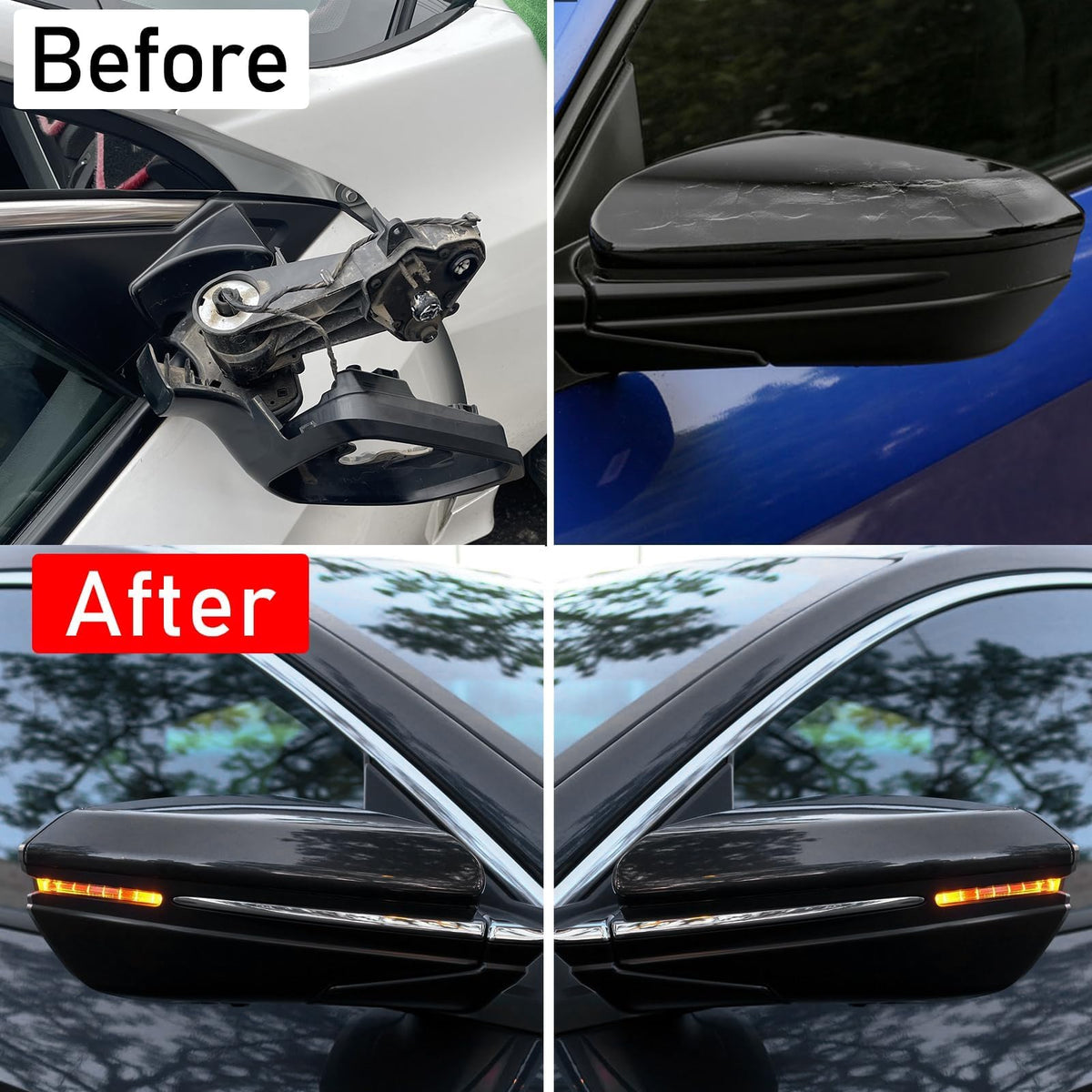Moonlinks installed on 2018 Honda Civic driver side illustrating restored exterior appearance