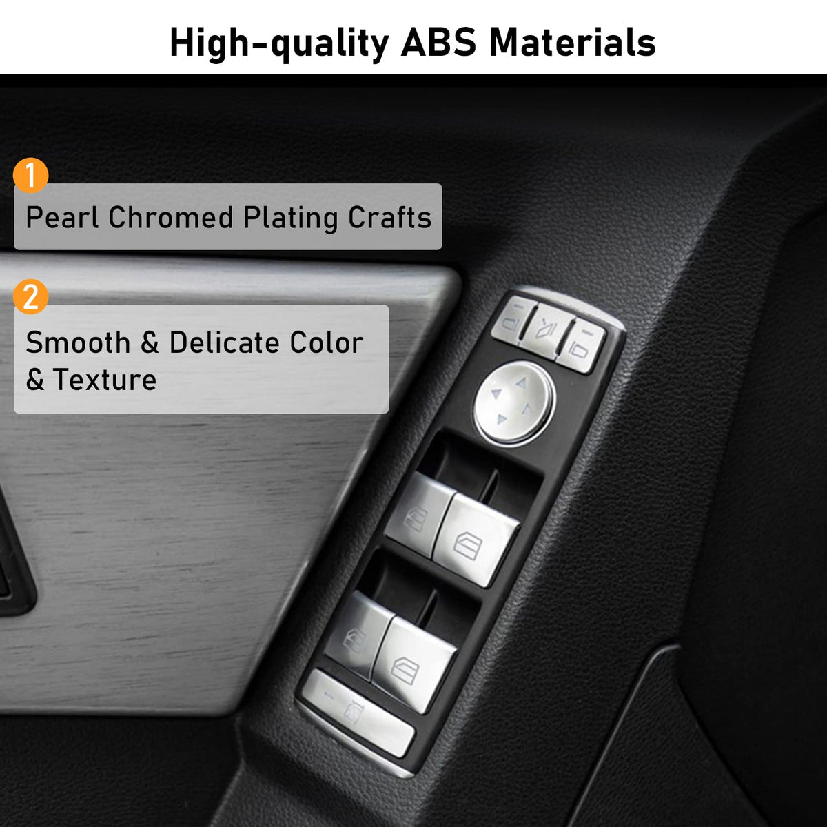 Moonlinks installed on rear door panel showing consistent trim and protection