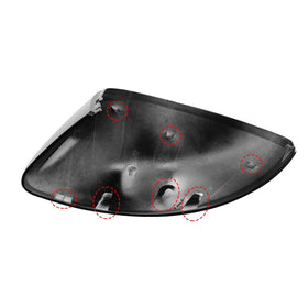 Moonlinks mirror cover edge fitment detail showing secure alignment and scratch protection