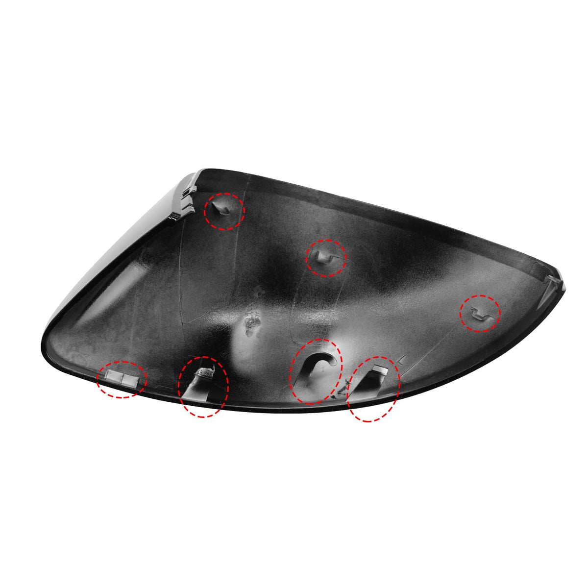 Moonlinks mirror cover lifestyle parked car showing improved look and visual consistency