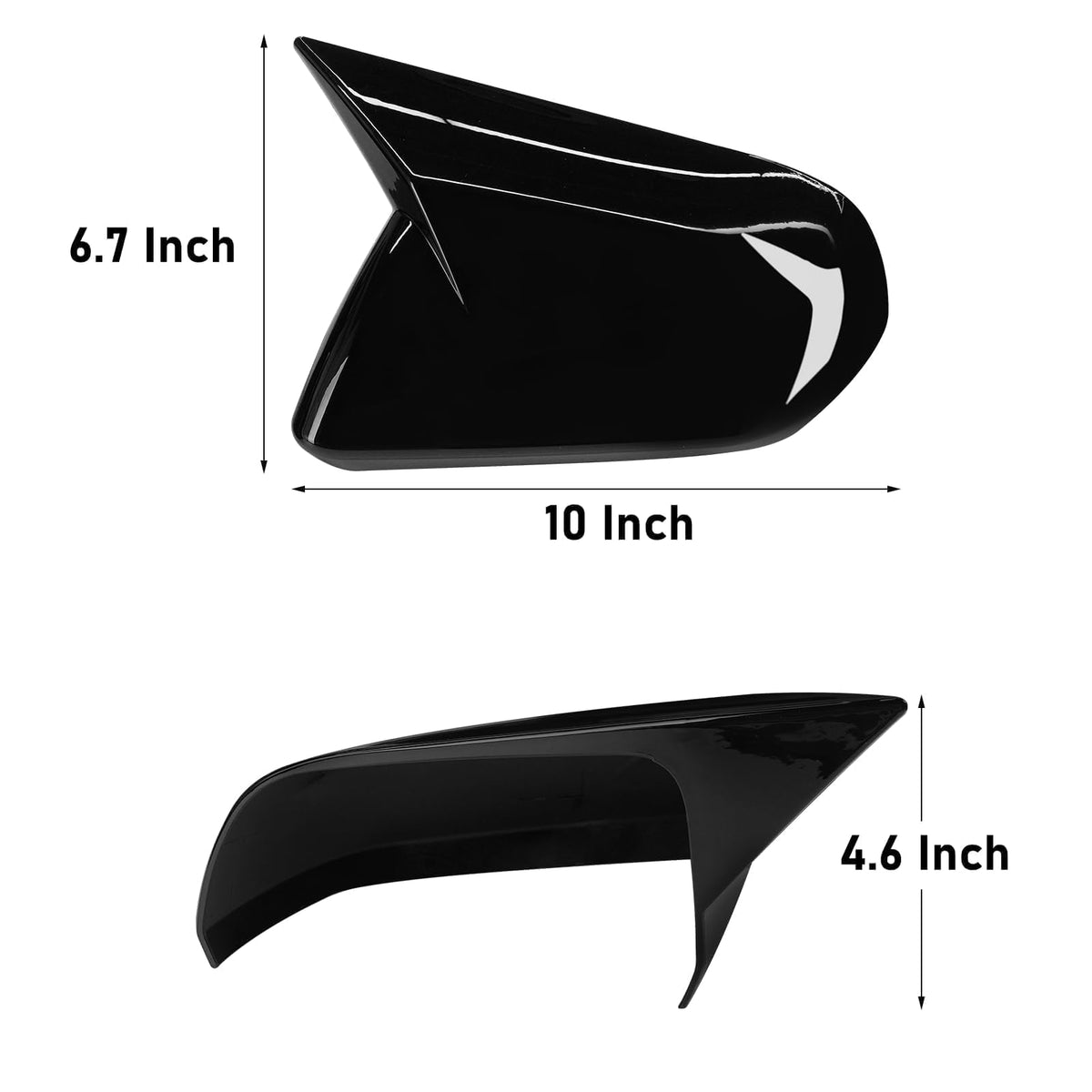 Moonlinks mirror cover held in hand showing scale and easy installation