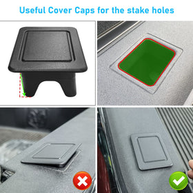 Moonlinks lifestyle shot of truck bed with covers preventing water entry