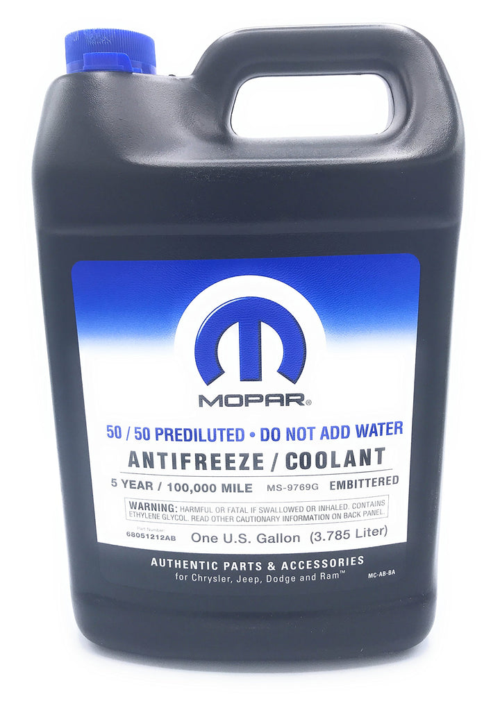 Mopar 68051212AB front label showing product and OEM cooling protection