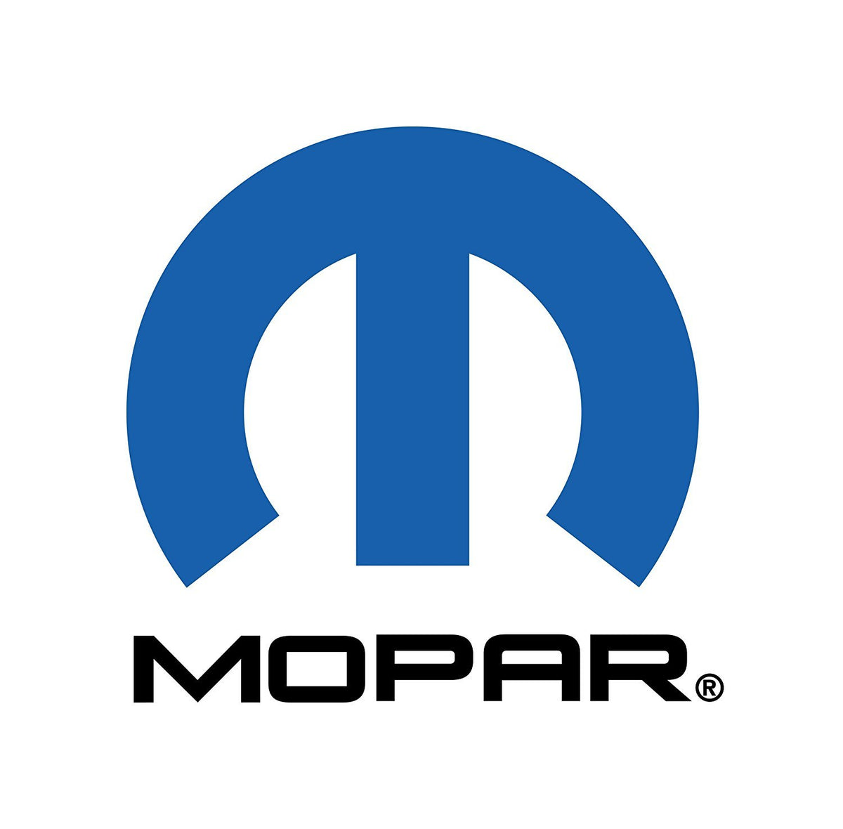 Mopar oil filter front view showing label and OEM fit benefits