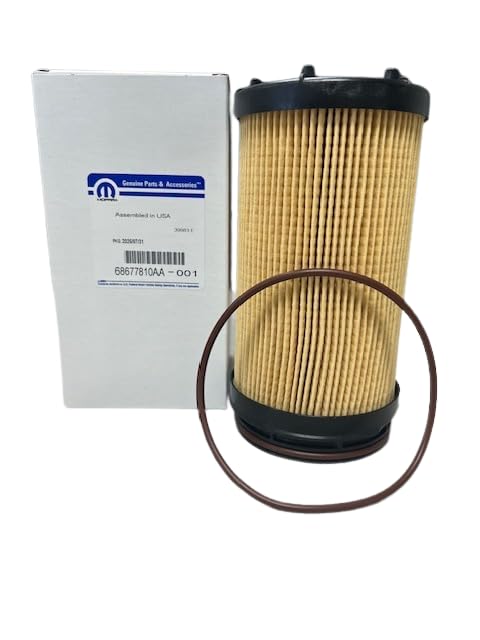 Mopar fuel water separator installed under-hood demonstrating correct fit
