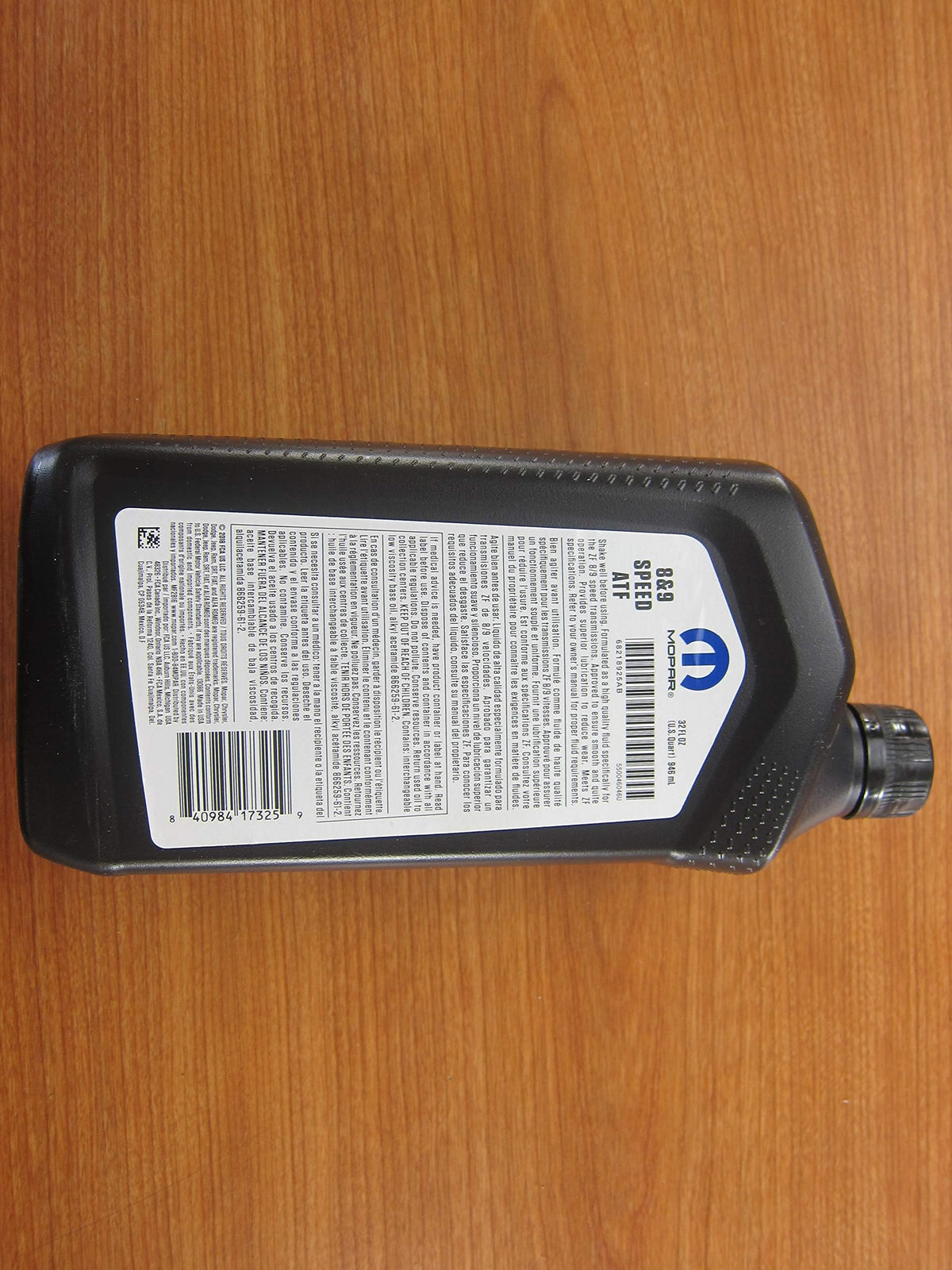 Mopar close-up label with part 68218925AB for accurate fit verification benefit