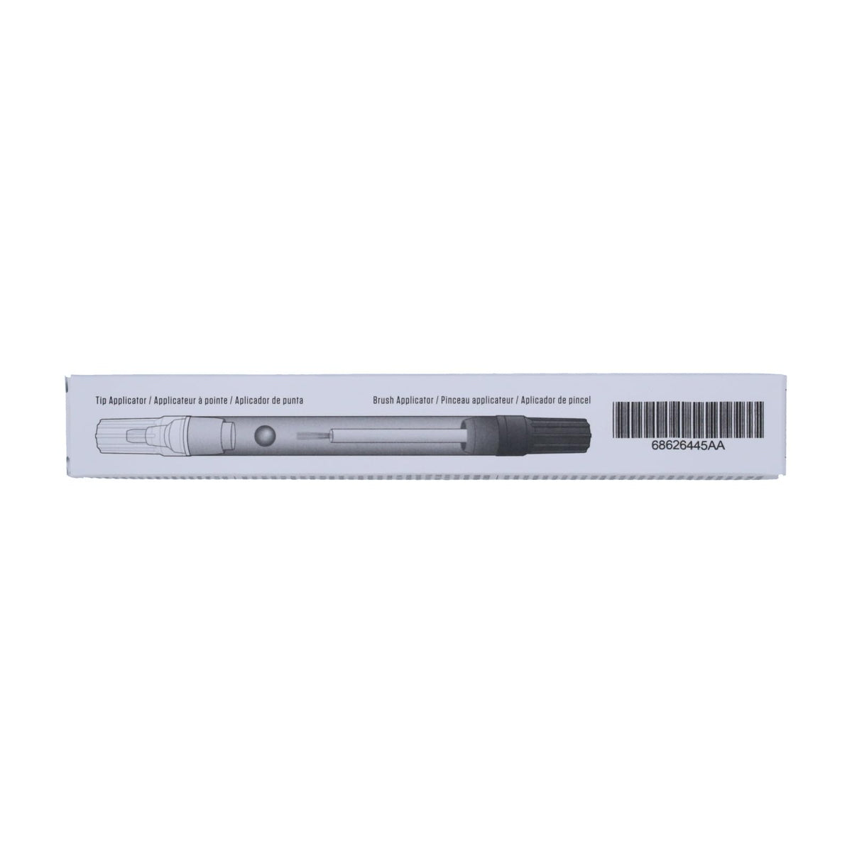 Mopar PW7 touch-up pen applied to hood chip demonstrating quick visual repair