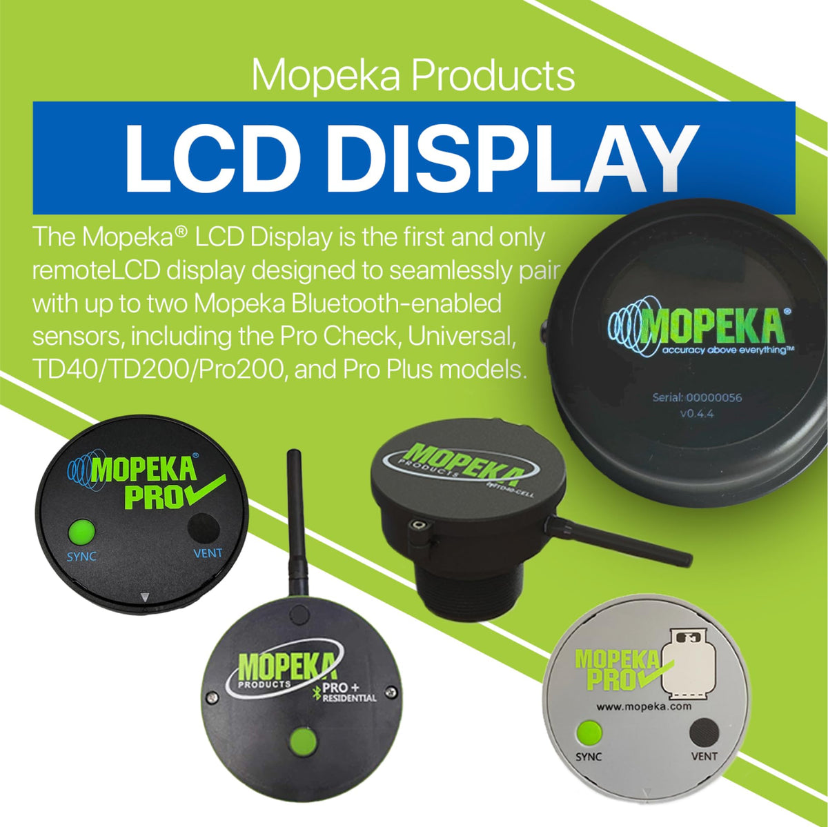 Mopeka side view with included mounting bracket showing secure installation option