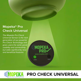 Mopeka Pro Check collar detail displaying mounting mechanism and secure fit benefit