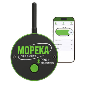 Mopeka front view of PRO+ sensor showing compact profile and easy installation benefit