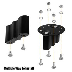MOQIauto RX-PM installed with base plate for easy through-bolt mounting