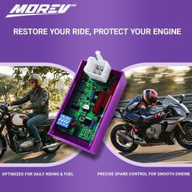 MOREV module installed in an ATV harness illustrating secure fit and reliable spark timing