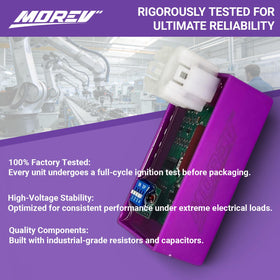 MOREV handheld scale comparison showing compact size for fit verification