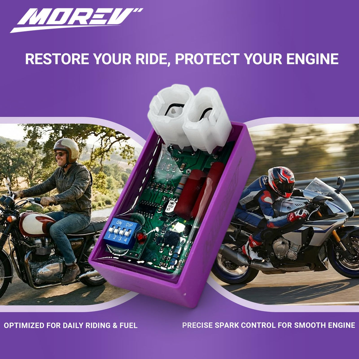MOREV side detail of mounting holes for secure, direct bolt-on installation