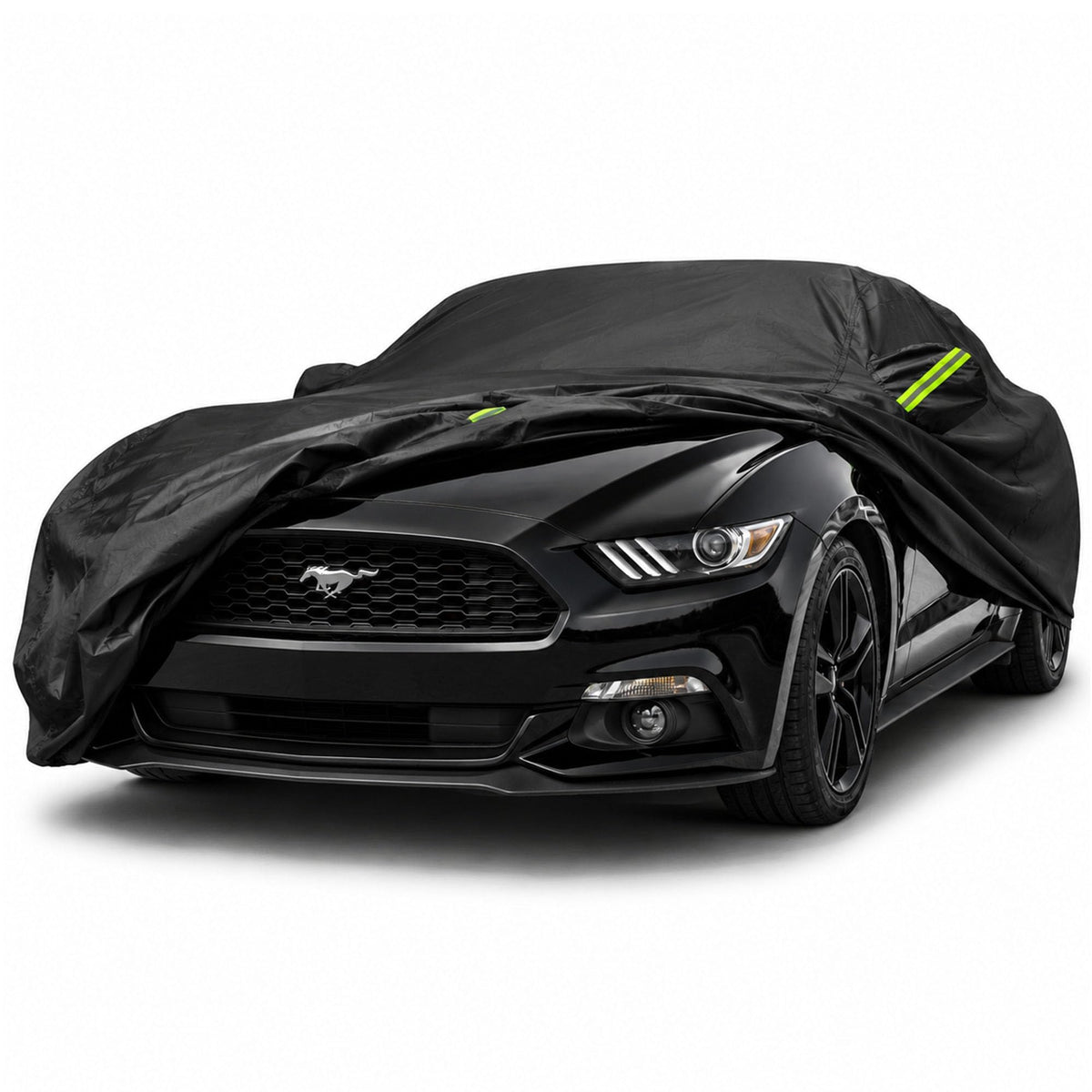 Morhept front view showing full Mustang coverage and exterior protection