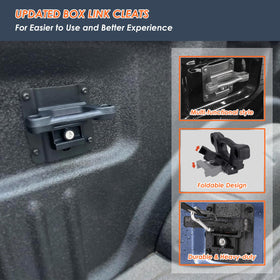 Morkot cleat close-up folded, showing smooth operation and low-profile benefit