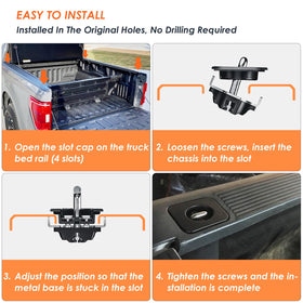 Morkot kit box open with four anchors and cleats, ready to install