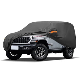 MORNYRAY front view on 2-door Jeep showing precise fit and protection