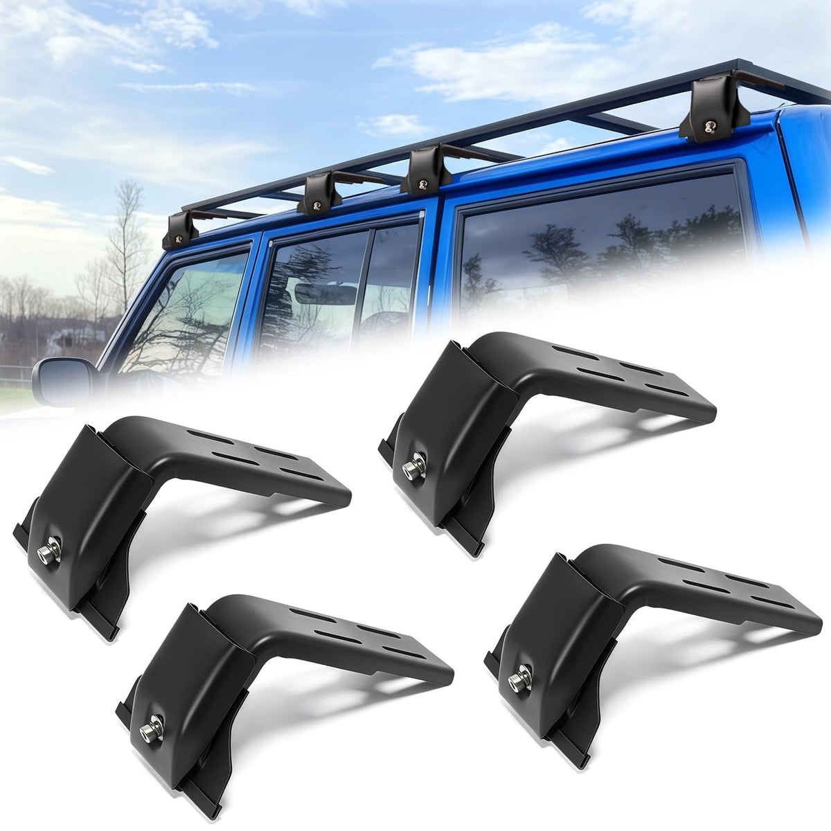 Moroayop front view installed on Jeep showing secure roof mounting benefit