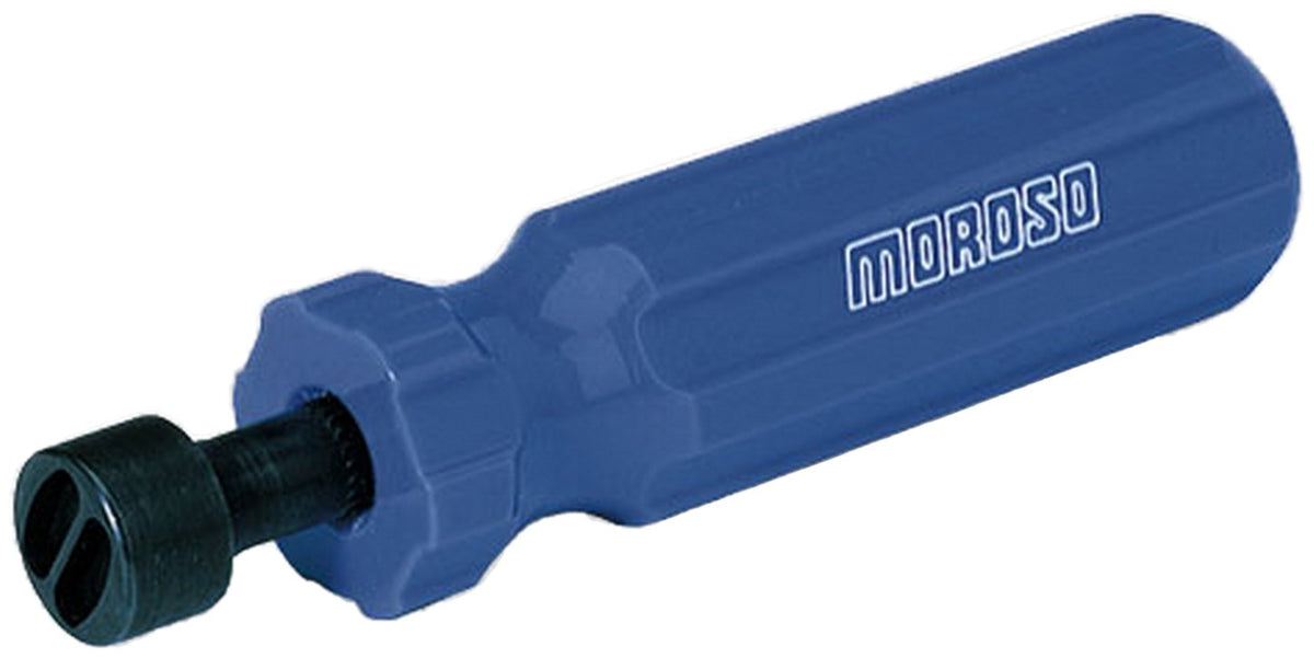 Moroso 62293 front view showing machined tip and sure-grip handle, easy safe jet removal