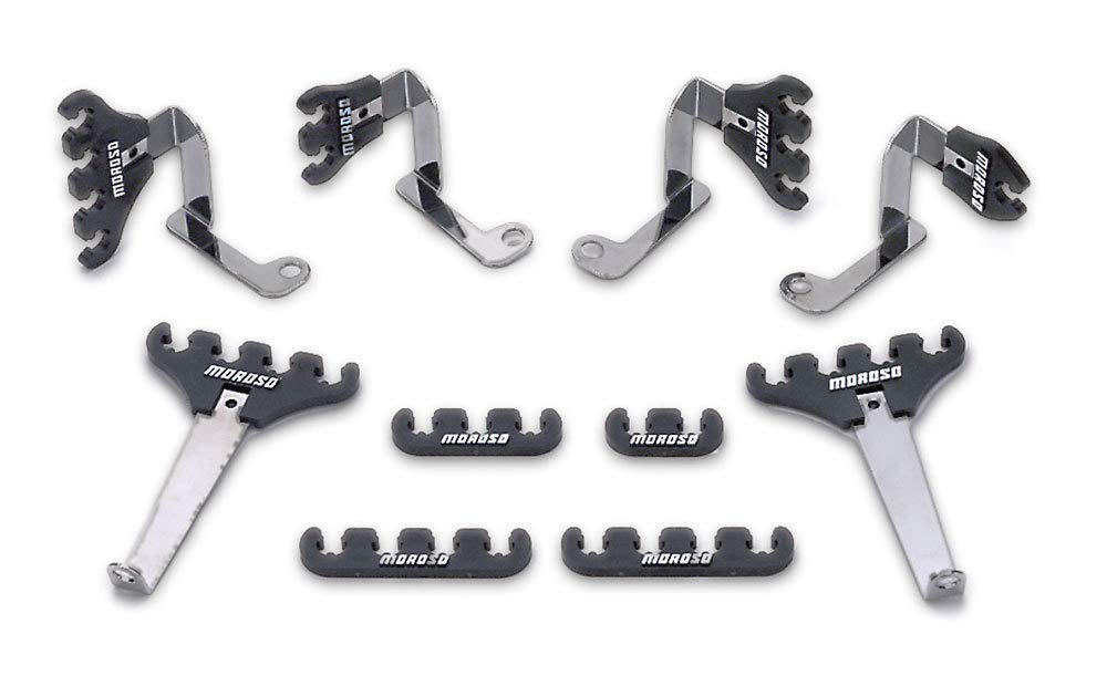 Moroso wire loom kit front view shows components for tidy engine bay routing