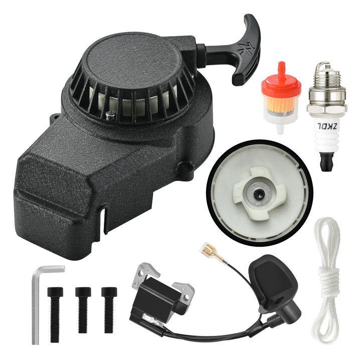 Moroxi front assembly view showing durable alloy starter for reliable starting