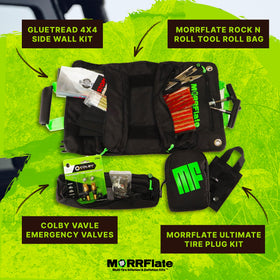 MORRFlate GlueTread sidewall patch detail showing adhesive and durability
