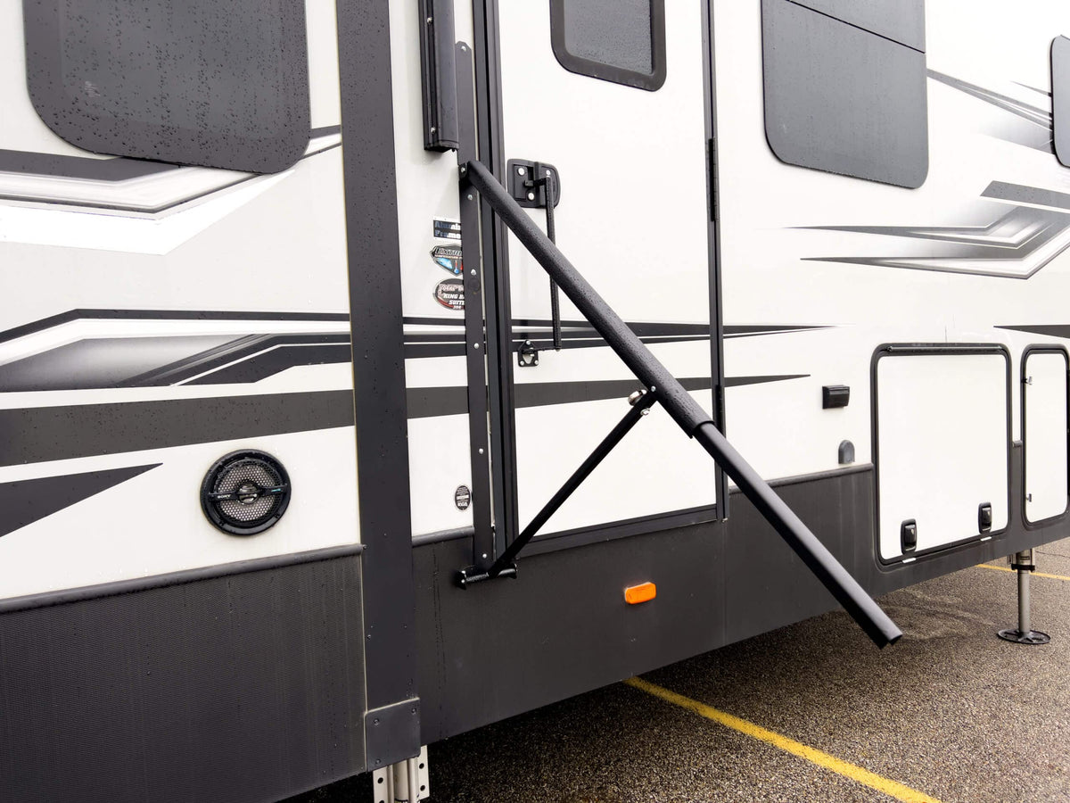 MORryde Safe-T-Rail magnetic lock detail showing secure travel locking and rattle reduction