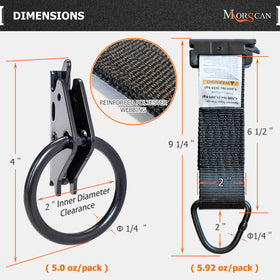 MorScan tie-off webbing detail showing durable polyester and water resistance